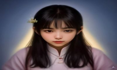 办公桌上摆放的笔记本电脑显示视频播放界面，旁边放着咖啡杯，氛围轻松